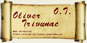 Oliver Trivunac vizit kartica
